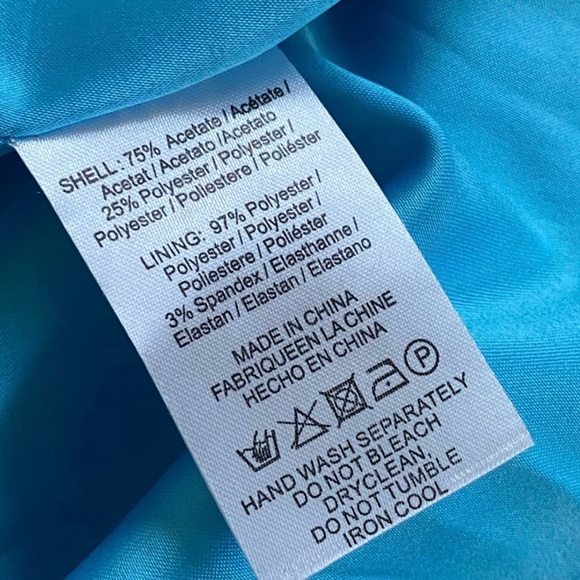 SAU LEE Harper Halter Satin Maxi Dress Gown in Arctic Blue - Picture 5 of 5